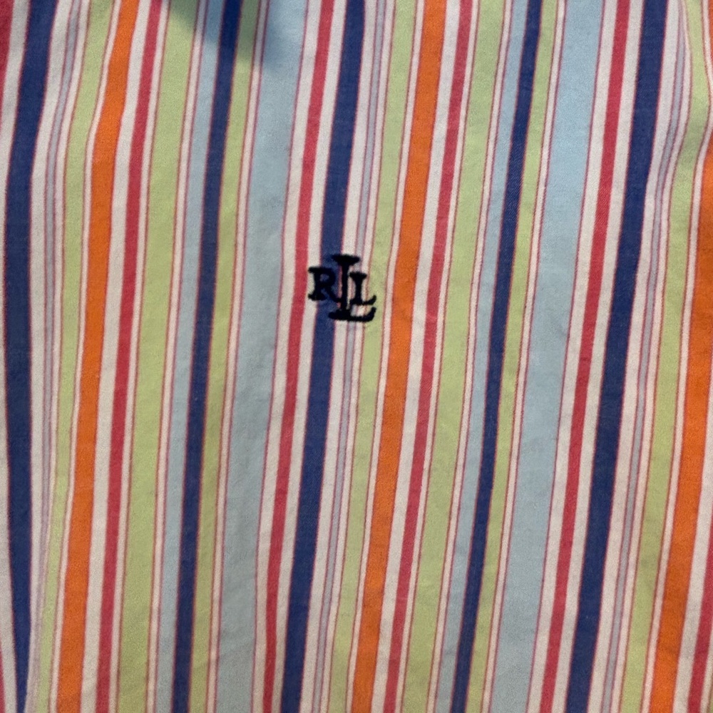 Lauren Ralph Lauren Multicolor Striped Button Down Shirt - Picture 4 of 4